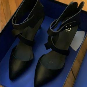 Joes Brand Black Leather Hell’s with Ankle Wrap